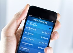 Person using mobile banking on their smartphone